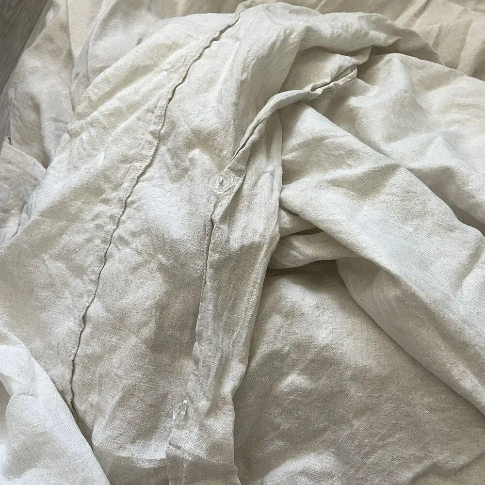 Simple&Opulence Duvet Cover linen Cream (king) natural minimalist bedding